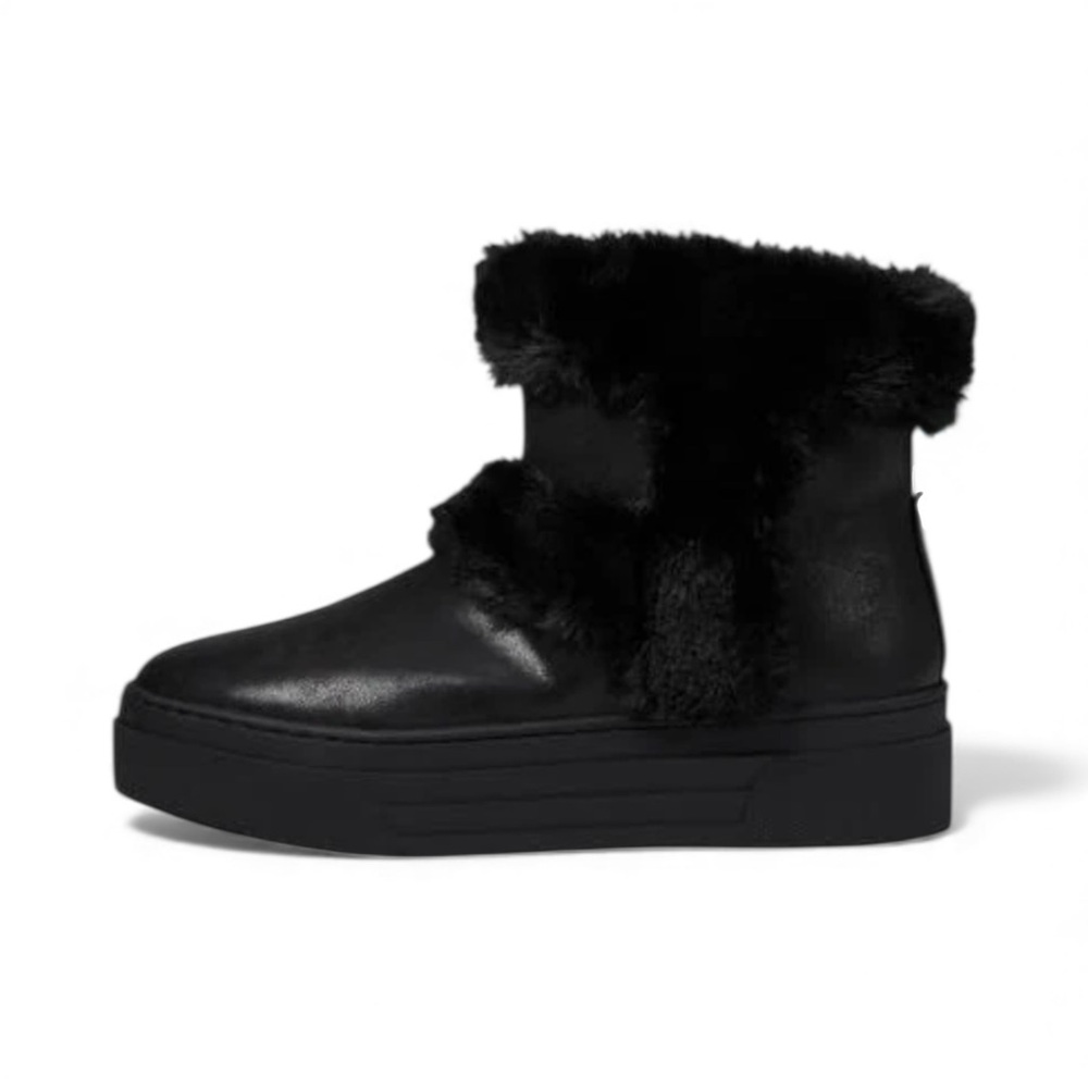New in Box Steve Madden Girls Black Shearling Ankle‎ Winter Boots Cozy Warm Luxe